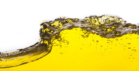 An abstract image of spilled oil . On a white background.