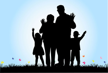 Family silhouettes