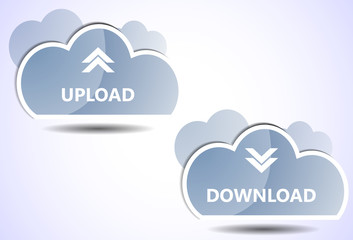 Download and upload vector web icons