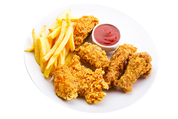 plate of fried chicken