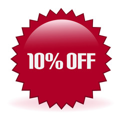 Ten Percent Off Discount Sticker