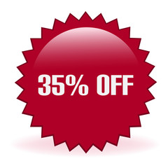 Thirty Five Percent Off Discount Sticker