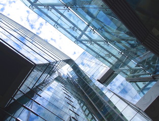 Modern glass building