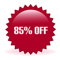 Eighty Five Percent Off Discount Sticker