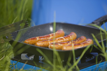 Würste auf Grill,close up