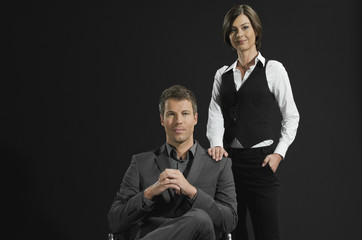 Mann und Frau lächelnd,Porträt