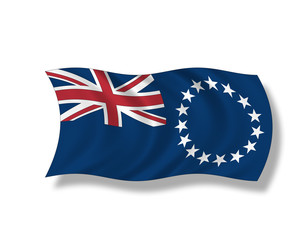 Illustration,Flagge der Cook-Inseln.