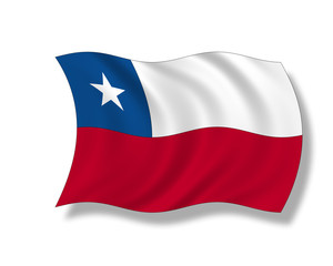 Fototapeta na wymiar Illustration,Flagge von Chile