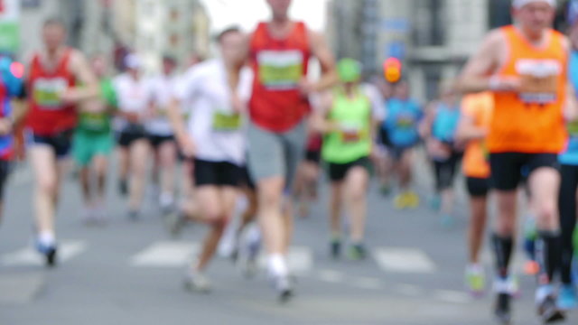 HD - Street Marathon. Defocused