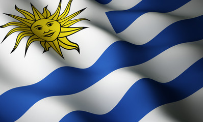 Fototapeta premium Uruguayan flag