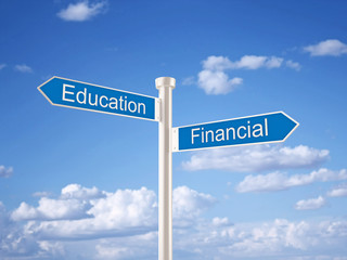 Education Financial Sign