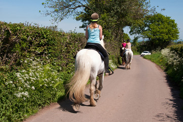 Friends enjoying a ride in the countryside