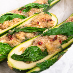 spinach fullly courgette vegetarian
