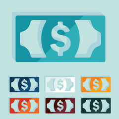 Flat design: money