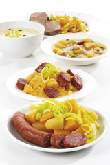 Steckrübe Gemüse mit Fleisch, verschiedene Gerichte