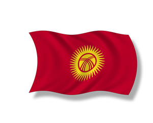 Illustration,Flagge von Kirgisistan