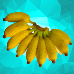Fruit Banana polygon vector