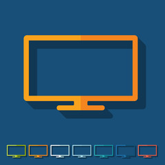 Flat design: monitor