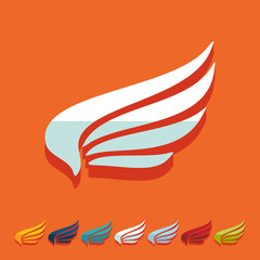 Flat design: wing
