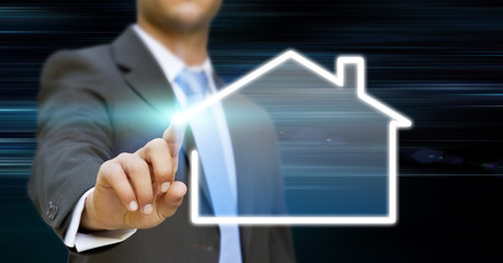 Businessman real estate concept