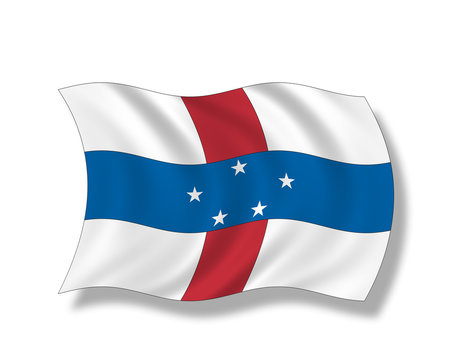 Illustration,Flagge der Niederländischen Antillen