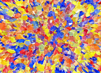 Fototapeta na wymiar Abstract Bright Multicolored 3d particle Burst Backgrounds