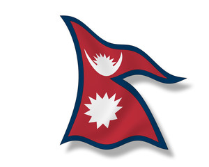 Illustration,Flagge von Nepal