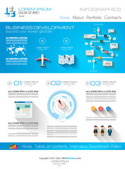 Attractive Modern Business Web Template with flat UI elements.