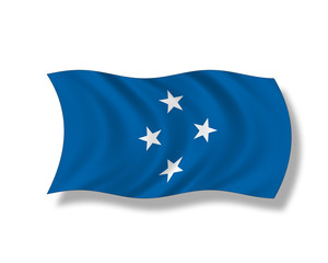 Illustration,Flagge der Föderierten Staaten von Mikronesien