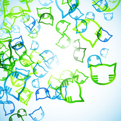 abstract background: cat