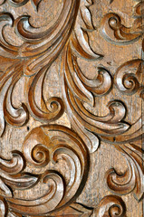 Texture of carved wood