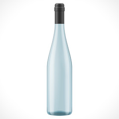 Blue Glass Wine Cider Bottle