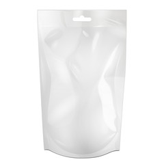 White Blank Foil Food Or Drink Bag Packaging With Hang Slot