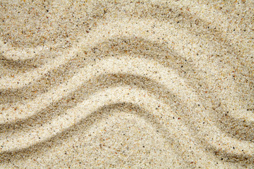 Sandy beach background for summer. Sand texture.
