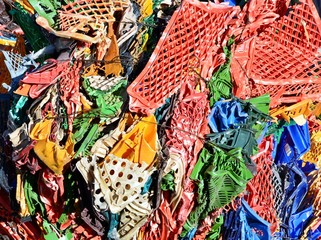 Plastic compressed for recycling