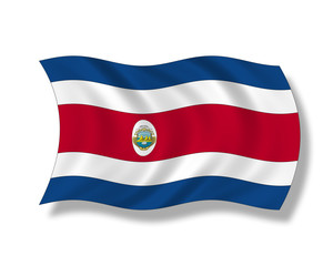Illustration,Flagge von Costa Rica