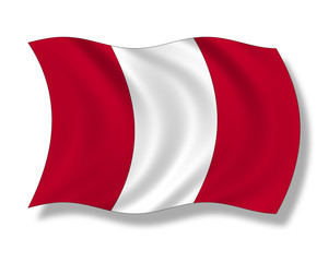 Illustration,Flagge von Peru