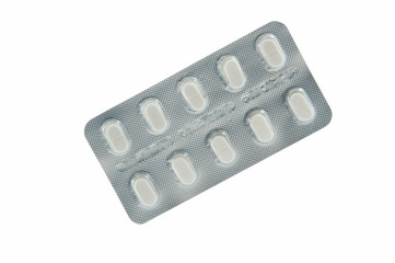 Medicine tablet in transparent blister pack