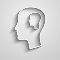 silhouette of a man head