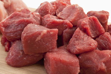 Rindfleisch auf Schneidebrett , close up