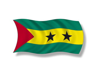 Illustration,Flagge von Sao Tome und Principe