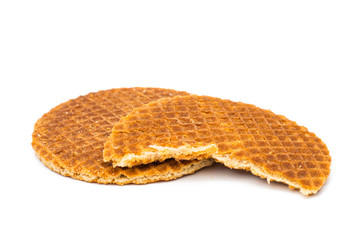 Dutch waffle called a stroopwafel