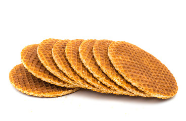 Dutch waffle called a stroopwafel