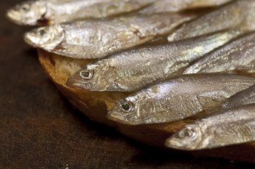 Sandwich with salted fish