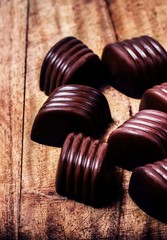 Closeup brown chocolate