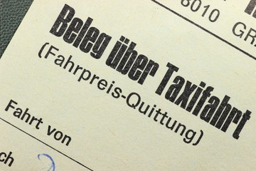 alte Taxiquittung