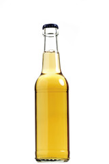 Gelbe Flüssigkeit in Flasche