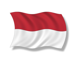 Illustration,Flagge von Indonesien