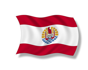 Illustration,Franz&ouml;sisch-Polynesien -Flagge