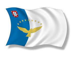 Illustration,Flagge der Azoren